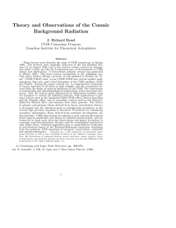 Theory and Observations of the Cosmic Background Radiation