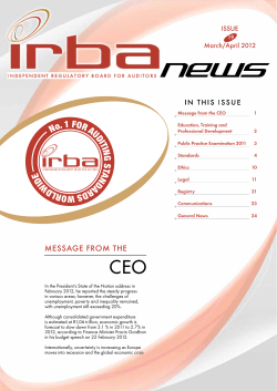 IRBA NEWS 19 March