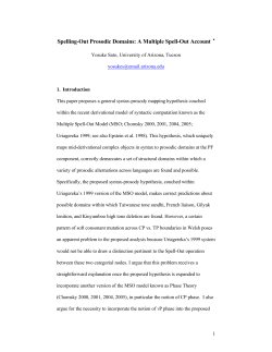 Spelling-Out Prosodic Domains: A Multiple Spell