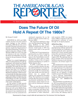 Does The Future Of Oil Hold A Repeat Of The 1980s?