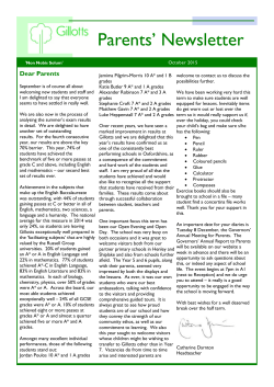 Newsletter October 2015