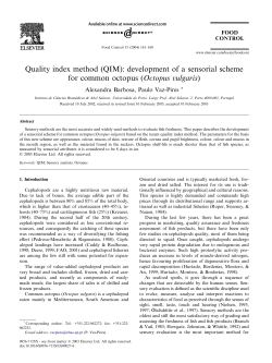 Quality index method (QIM): development of a sensorial