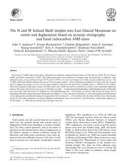 The N and W Iceland Shelf: insights into Last Glacial Maximum ice