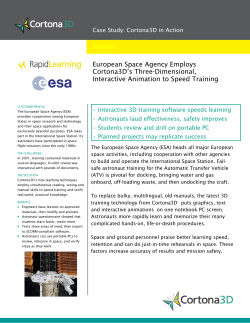European Space Agency Employs Cortona3D`s Three