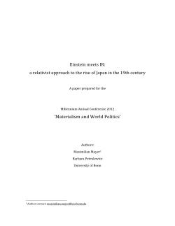 Materialism and World Politics - Millennium: Journal of International