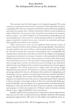 The Indispensable Excess of the Aesthetic