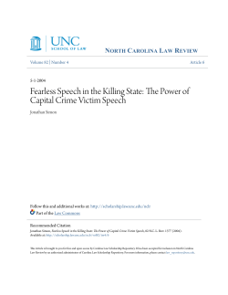 The Power of Capital Crime Victim Speech