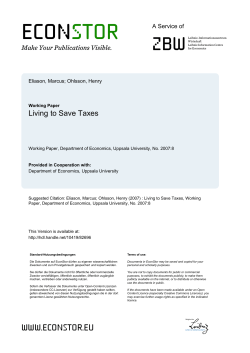 Living to Save Taxes