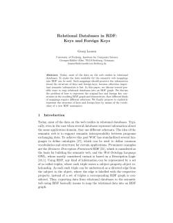 Relational Databases in RDF: Keys and Foreign Keys