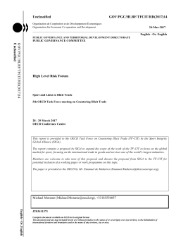 Sport and Links to Illicit Trade