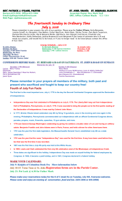 July 3, 2016 - St. John Catholic Church