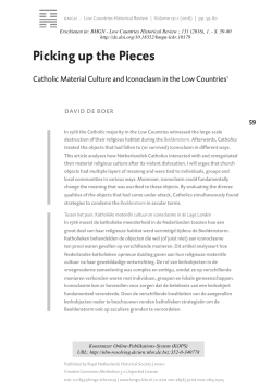 Catholic Material Culture and Iconoclasm in the