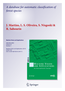 A database for automatic classification of forest species J. Martins, L