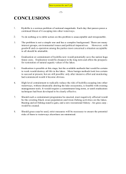 The New Zealand Hyrdrilla problem. A review of the issues and