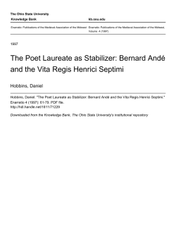 Bernard And&eacute; and the Vita Regis Henrici Septimi