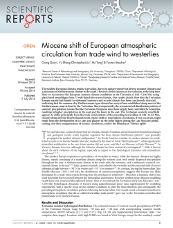 Miocene shift of European atmospheric circulation from trade wind to