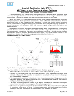 Amptek Application Note XRF-1: XRF Spectra and Spectra Analysis