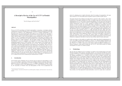 A Descriptive Review of the Use of CCTV in Flemish