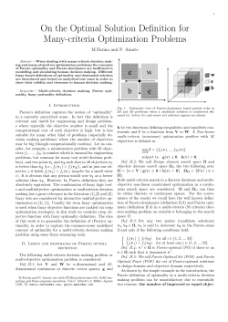 On the Optimal Solution Definition for Many