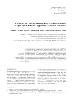 A Theorem for Counting Spanning Trees in General Chemical