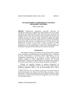 THE ENLIGHTENMENT UNDERPINNINGS OF THE PUBLIC