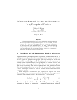 Information Retrieval Performance Measurement Using