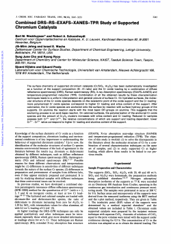 Combined DRS-RS-EXAFS-XANES-TPR Study
