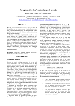 Perception of levels of emotion in speech prosody