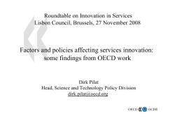 Presentation from Dirk Pilat of the OECD