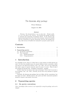 The biocon.sty package