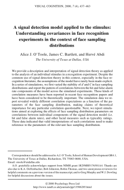A signal detection model applied to the stimulus