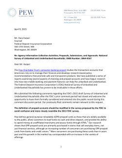 2015 FDIC National Survey of Unbanked and Underbanked