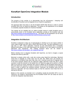KonaKart OpenCms Integration Module
