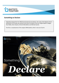 Something to Declare, a study of the