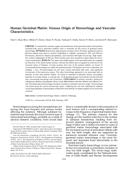 Human Germinal Matrix: Venous Origin of Hemorrhage