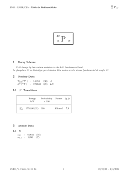 32 15 P 17 1 Decay Scheme 2 Nuclear Data 2.1 β− Transitions 3