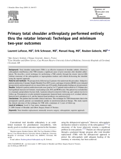 Primary total shoulder arthroplasty performed entirely thru the rotator