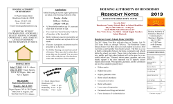 resident notes - Housing Authority of Henderson