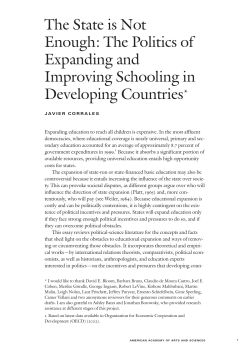 The State is Not Enough: The Politics of