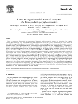 A new nerve guide conduit material composed of