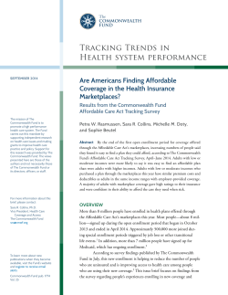 Are Americans Finding Affordable Coverage in the Health Insurance