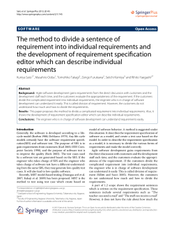 The method to divide a sentence of requirement into individual