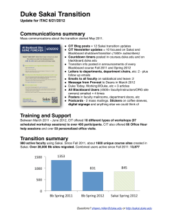Duke Sakai Transition