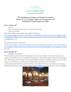 Detailed Tour Itinerary