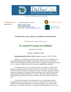 2015 corazon press - Bath House Cultural Center