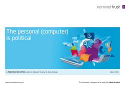The personal (computer) is political