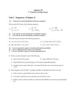 Semester 1 Final Review