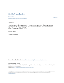Enduring the Storm: Conscientious Objectors in the Persian Gulf War