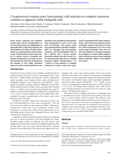 Cryopreserved ovarian cortex from patients with