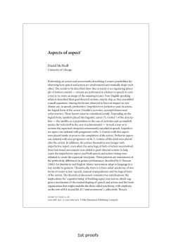 Aspects of aspect - McNeill Lab